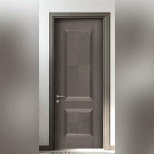درب چوبی اتاق کادری قهوه ای