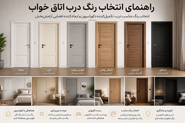 راهنمای انتخاب رنگ درب اتاق خواب