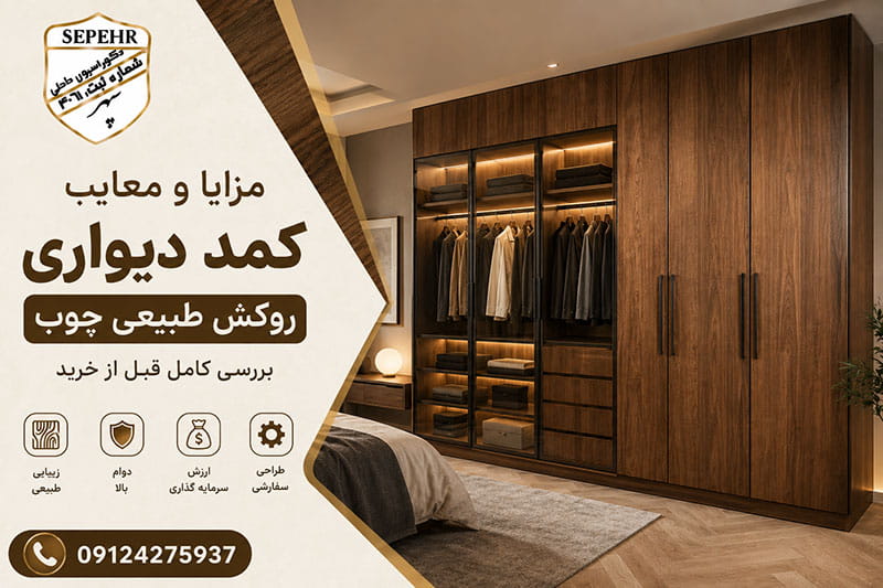 مزایا و معایب کمد دیواری روکش طبیعی چوب