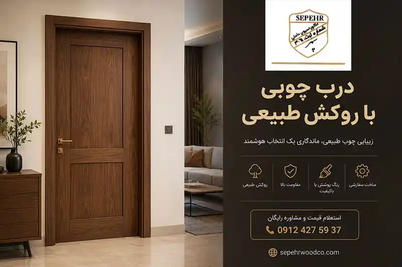 درب چوبی با روکش طبیعی