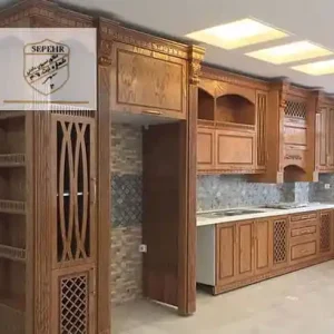 کابینت روکش طبیعی چوب